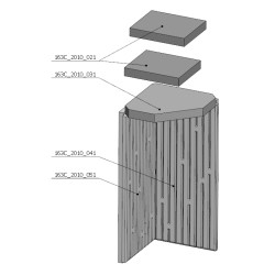 Šamotová komora komplet ESQUINA N  